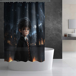 Шторка для душа Серьезный Гарри Поттер, цвет: 3D-принт — фото 2
