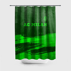 Шторка для душа AC Milan - green gradient посередине, цвет: 3D-принт