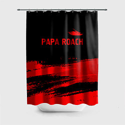 Шторка для душа Papa Roach - red gradient посередине, цвет: 3D-принт