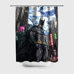 Шторка для душа Страж города Бэтмен, цвет: 3D-принт