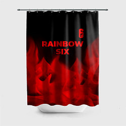 Шторка для душа Rainbow Six - red gradient посередине, цвет: 3D-принт