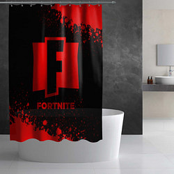 Шторка для душа Fortnite - red gradient, цвет: 3D-принт — фото 2