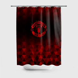 Шторка для душа Manchester United red poly, цвет: 3D-принт