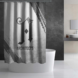 Шторка для душа Architects - white gradient, цвет: 3D-принт — фото 2