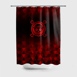 Шторка для душа One Piece red poly, цвет: 3D-принт