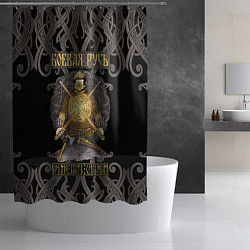 Шторка для душа Боевая Русь русский богатырь, цвет: 3D-принт — фото 2