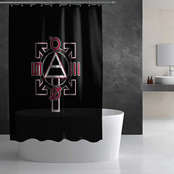 Шторка для душа 30 Seconds to Mars - poster, цвет: 3D-принт — фото 2