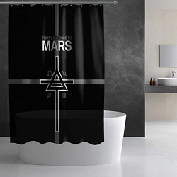 Шторка для душа 30 Seconds to Mars - poster, цвет: 3D-принт — фото 2