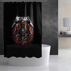 Шторка для душа Metallica forever - thrash metal, цвет: 3D-принт — фото 2