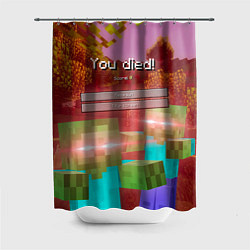 Шторка для душа Try again - Minecraft, цвет: 3D-принт