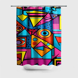 Шторка для душа Кислая геометрия, цвет: 3D-принт