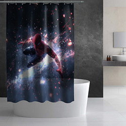 Шторка для душа Человек - паук в полете, цвет: 3D-принт — фото 2