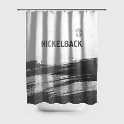 Шторка для душа Nickelback - white gradient посередине, цвет: 3D-принт