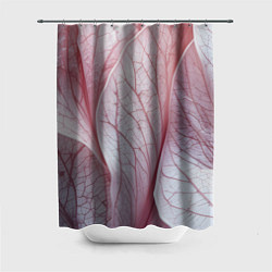 Шторка для душа Розовые листья, цвет: 3D-принт