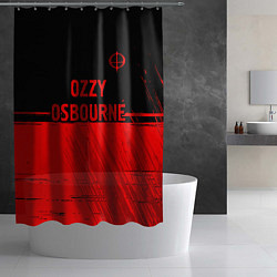 Шторка для душа Ozzy Osbourne - red gradient посередине, цвет: 3D-принт — фото 2