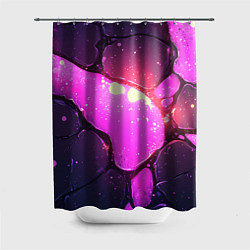 Шторка для душа Розовая текстура разлом плит, цвет: 3D-принт