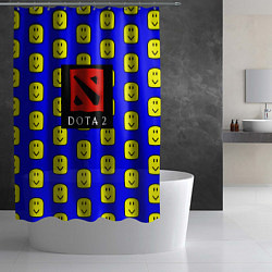 Шторка для душа Dota smile pattern, цвет: 3D-принт — фото 2