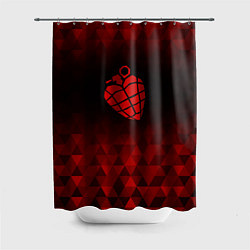 Шторка для душа Green Day red poly, цвет: 3D-принт