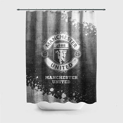 Шторка для душа Manchester United - grey gradient, цвет: 3D-принт