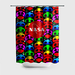 Шторка для душа NASA smile, цвет: 3D-принт