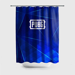 Шторка для душа PUBG blue poly, цвет: 3D-принт