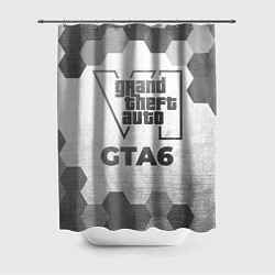 Шторка для душа GTA6 - white gradient, цвет: 3D-принт