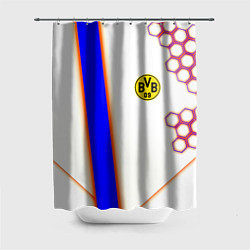 Шторка для душа Borussia geometry sport, цвет: 3D-принт
