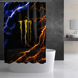 Шторка для душа Monster energy storm, цвет: 3D-принт — фото 2