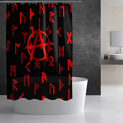 Шторка для душа Анархия символы, цвет: 3D-принт — фото 2