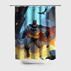 Шторка для душа Бэтмен в прыжке, цвет: 3D-принт