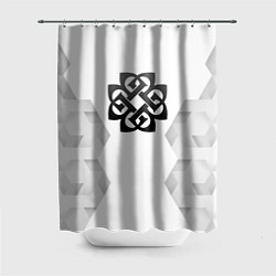 Шторка для душа Breaking Benjamin white poly, цвет: 3D-принт