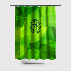 Шторка для душа Nickelback green poly, цвет: 3D-принт