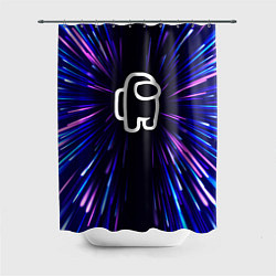 Шторка для душа Among Us neon energy, цвет: 3D-принт