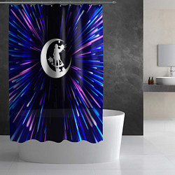 Шторка для душа Angels of Death neon energy, цвет: 3D-принт — фото 2