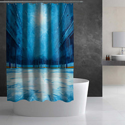 Шторка для душа Хоккейная площадка, цвет: 3D-принт — фото 2