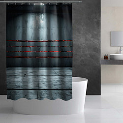 Шторка для душа Серый ринг, цвет: 3D-принт — фото 2