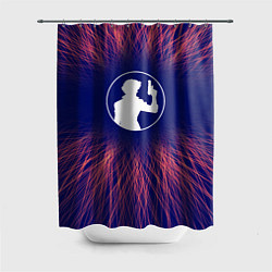 Шторка для душа Cowboy Bebop red energy, цвет: 3D-принт