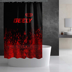 Шторка для душа Geely - red gradient посередине, цвет: 3D-принт — фото 2