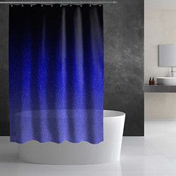 Шторка для душа Градиент индиго из чёрно в синий текстура крошка, цвет: 3D-принт — фото 2