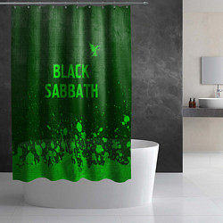 Шторка для душа Black Sabbath - green gradient посередине, цвет: 3D-принт — фото 2