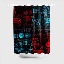 Шторка для душа Twenty one pilots rock pattern, цвет: 3D-принт