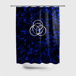 Шторка для душа Elden Ring blue energy, цвет: 3D-принт
