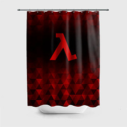 Шторка для душа Half-Life red poly, цвет: 3D-принт