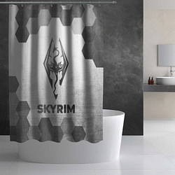 Шторка для душа Skyrim - white gradient, цвет: 3D-принт — фото 2