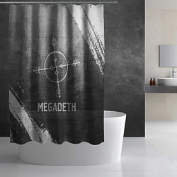Шторка для душа Megadeth - grey gradient, цвет: 3D-принт — фото 2