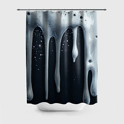 Шторка для душа Белая объемная слизь текстура, цвет: 3D-принт