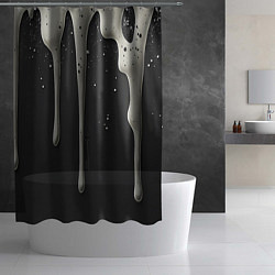 Шторка для душа Белая слизь текстура, цвет: 3D-принт — фото 2