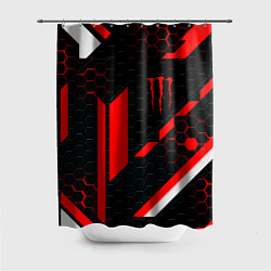 Шторка для душа Monster energy sport geometry, цвет: 3D-принт