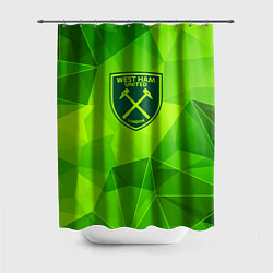 Шторка для душа West Ham green poly, цвет: 3D-принт