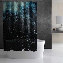 Шторка для душа Черно-синий текстурный фон, цвет: 3D-принт — фото 2
